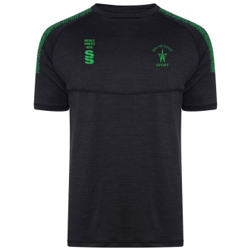 Box Hill School Staff Dual Gym T-shirt : Black Melange
