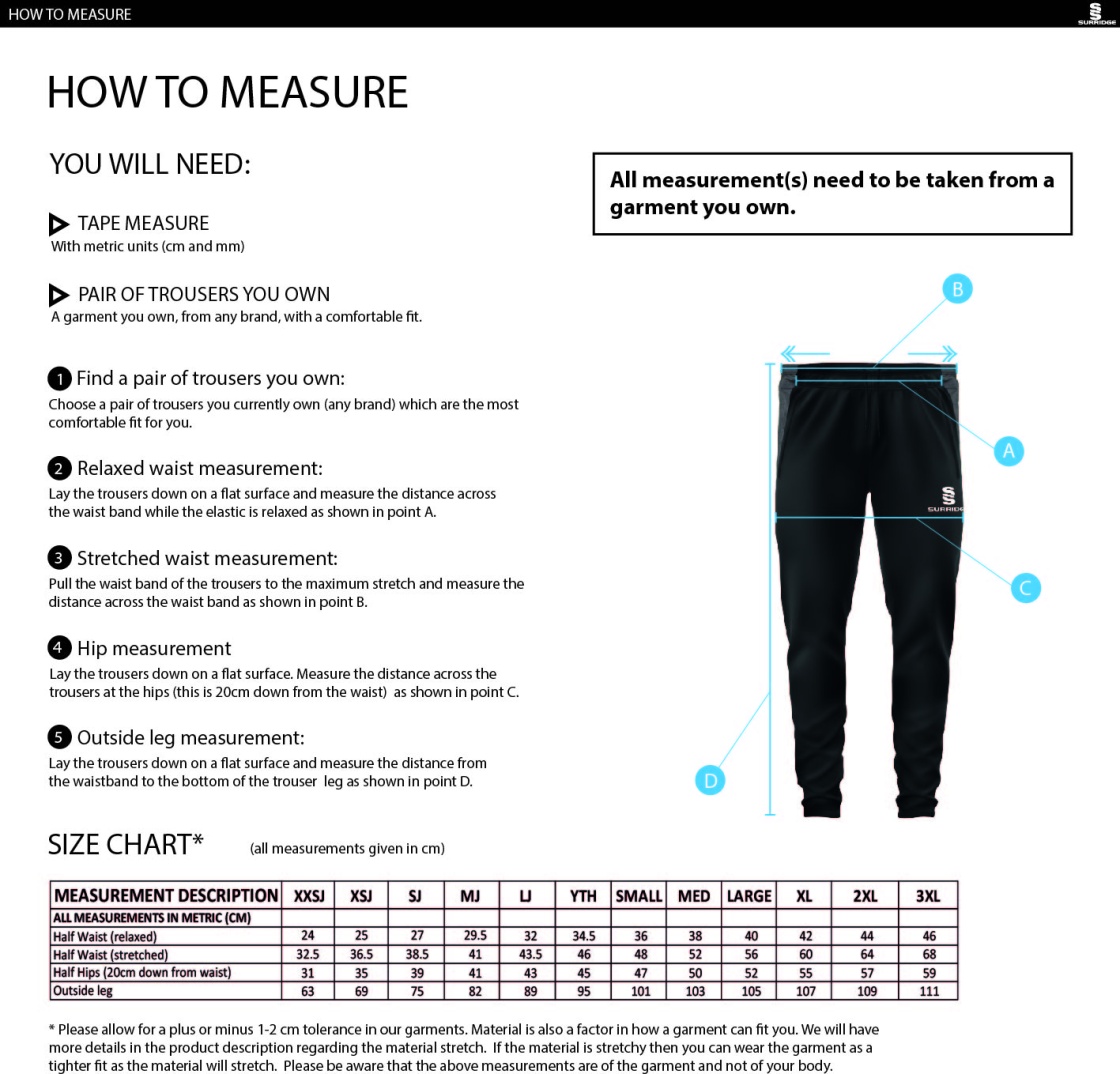 Box Hill School Staff Dual Skinny Pant : Black - Size Guide