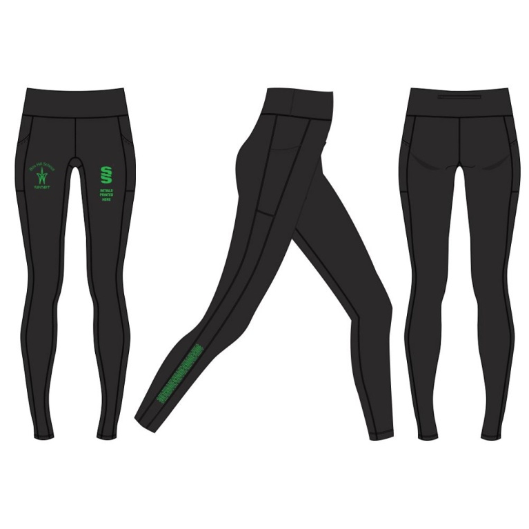 Box Hill School Staff Performance Full Length Leggings : Black